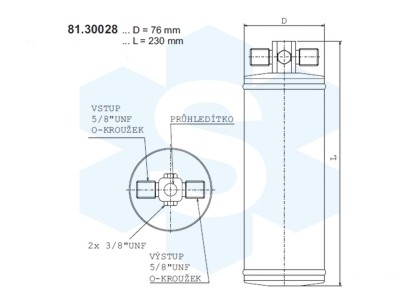 více - AKCE-Filtr/vysoušeč univerzální, L=230 mm, d =76 mm, MxM